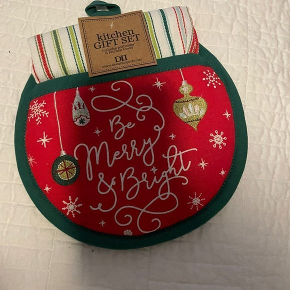 DII Kitchen Gift Set Includes Potholder & Kitchen Towel Multicolor One Size - Picture 2 of 4